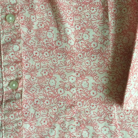 Vintage GAP Floral Button Down Shirt Pink White Y2K - Sz Small - Picture 7 of 8